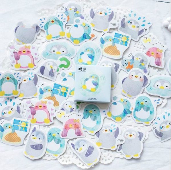 2 PCS Little Penguin Student Diary Decorative Seal - Image 2
