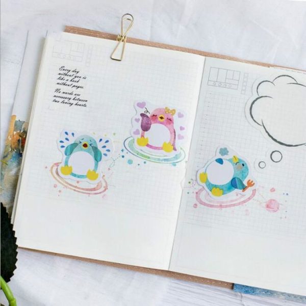 2 PCS Little Penguin Student Diary Decorative Seal - Image 5