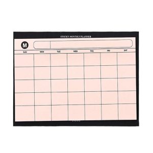 30 Sheets Weekly Planner Sticky Notes Cute Stationery Office Paper Memo Pad (Orange)