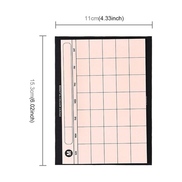 30 Sheets Weekly Planner Sticky Notes Cute Stationery Office Paper Memo Pad (Orange) - Image 2
