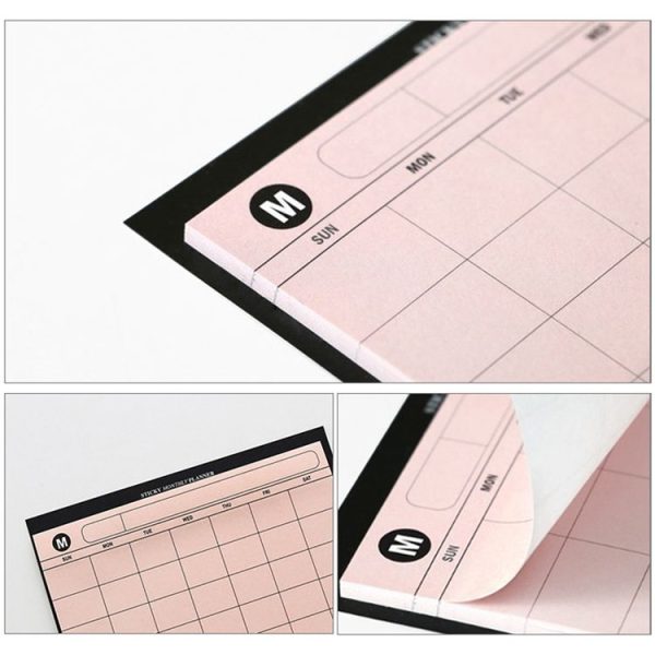 30 Sheets Weekly Planner Sticky Notes Cute Stationery Office Paper Memo Pad (Orange) - Image 3