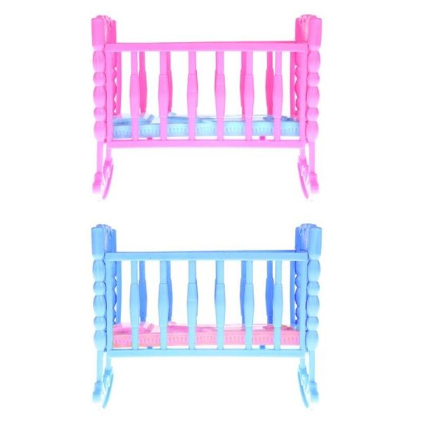 5 PCS Mini Doll House Furniture Cradle Children Educational Toys, Random Color Delivery