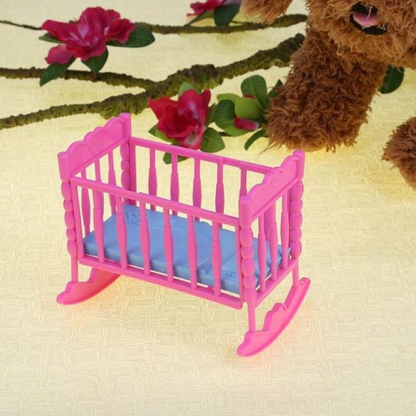 5 PCS Mini Doll House Furniture Cradle Children Educational Toys, Random Color Delivery - Image 5