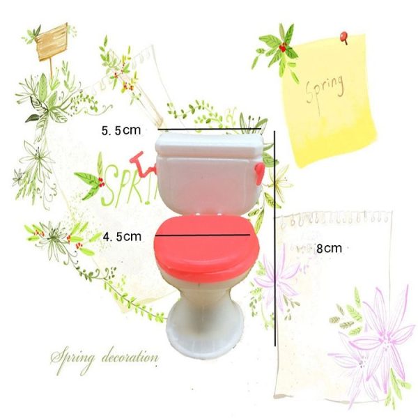 3 PCS Doll House Plastic Accessories Set Wash Basin Toilet - Image 5
