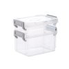 Desktop Transparent Covered Storage Box Sundries Organizing Storage Box, Layer: Two Layers (Gray) - Image 2