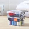Desktop Transparent Covered Storage Box Sundries Organizing Storage Box, Layer: Two Layers (Gray) - Image 7