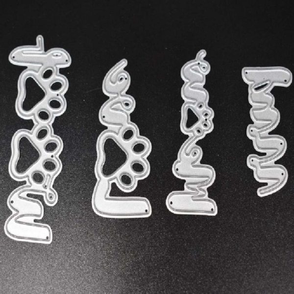 2 Sets Animal Footprints Cat Claw Knife Die Cutting Book Album Greeting Card Embossing Mold - Image 3