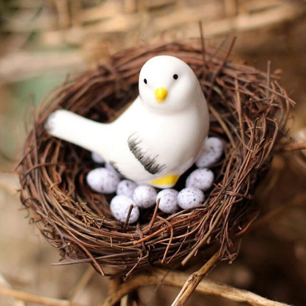 Rattan Nest Bird Bird Crafts Chicken Nest DIY Handmade Bird Nest Scene Props - Image 2