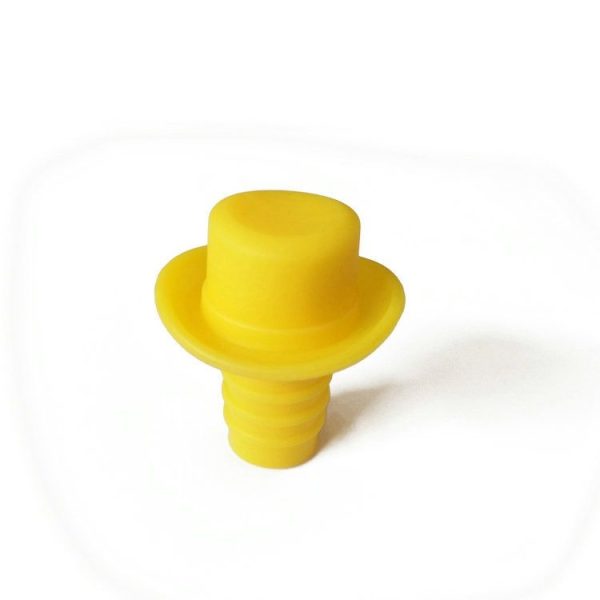 Silica Gel Top Hat Fresh Wine Corks Cruet Red Wine Stopper (Yellow) - Image 2