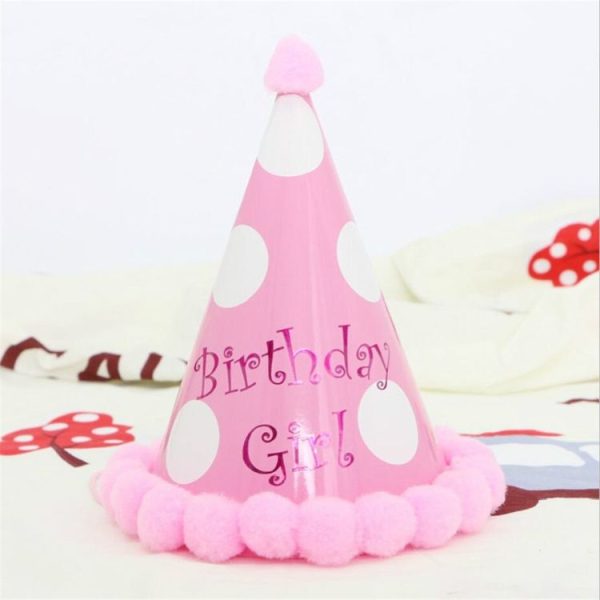 3 PCS Children Age Dress up Party Supplies Ball Birthday Hat Paper Rainbow Pom-pom Cap, Color: Style and Color Random Delivery - Image 8