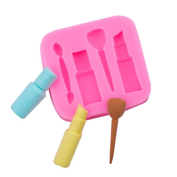 2 PCS Lipstick Eyebrow Pencil Makeup Tool Shape Silicone Fondant Cake Mold Chocolate Mold Clay Mold - Image 6