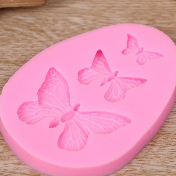 2 PCS Simulation Butterfly Fondant Silicone Mould Handmade Soap DIY Cake Decorating Chocolate Lace Baking Tools - Image 4