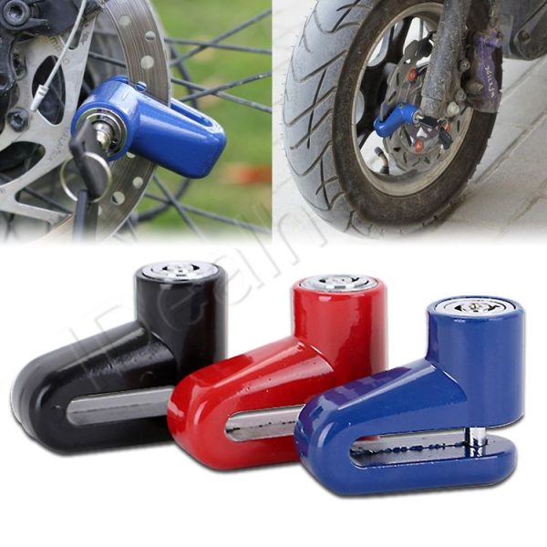 Heavy Duty Motorcycle Moped Scooter Disk Brake Rotor Anti-theft Security Lock (Red) - Image 3