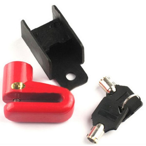 Heavy Duty Motorcycle Moped Scooter Disk Brake Rotor Anti-theft Security Lock (Red) - Image 7