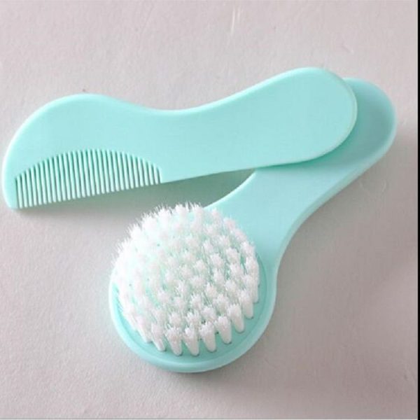 2 in 1 Soft Baby Descaling Comb Massage Soft Brush (Pink) - Image 4