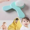 2 in 1 Soft Baby Descaling Comb Massage Soft Brush (Pink) - Image 5