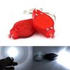 2 PCS Mini Pocket Keychain Flashlight Micro LED Squeeze Light Outdoor Camping Ultra Bright Emergency Key Ring Light Torch Lamp (Pink)