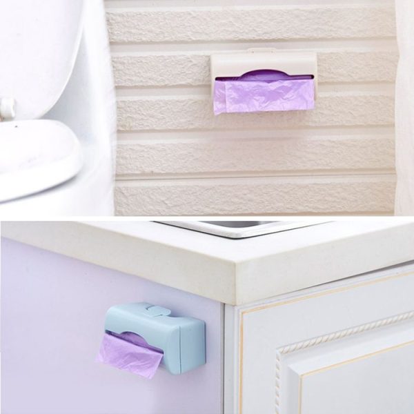 2 PCS Multi Purpose Wall Wounted Kitchen Garbage Bag Storage Box (Beige) - Image 7