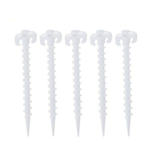 10 PCS / Set Luminous Camping Canopy Tent Ground Screw Pegs Horn Nails Outdoor Climbing Tent Plastic Nails Tent Accessories