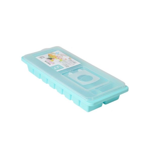 Candy Color Creative Ice Cream Ice Lattice Ice Cube Mold with Lid (Blue)