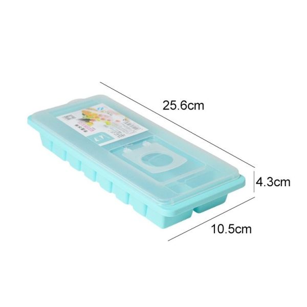 Candy Color Creative Ice Cream Ice Lattice Ice Cube Mold with Lid (Blue) - Image 2