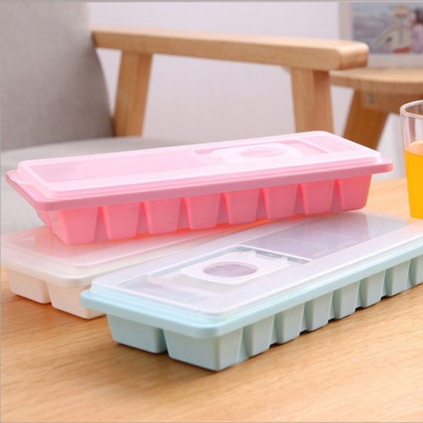 Candy Color Creative Ice Cream Ice Lattice Ice Cube Mold with Lid (Blue) - Image 4