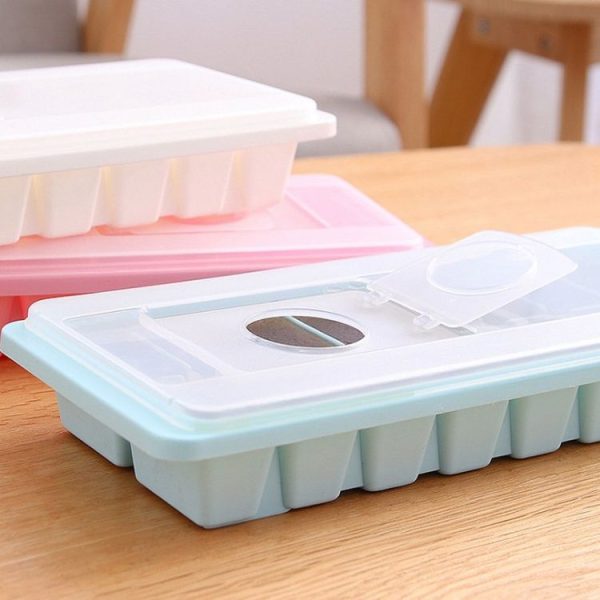Candy Color Creative Ice Cream Ice Lattice Ice Cube Mold with Lid (Blue) - Image 5