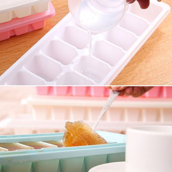 Candy Color Creative Ice Cream Ice Lattice Ice Cube Mold with Lid (Blue) - Image 7