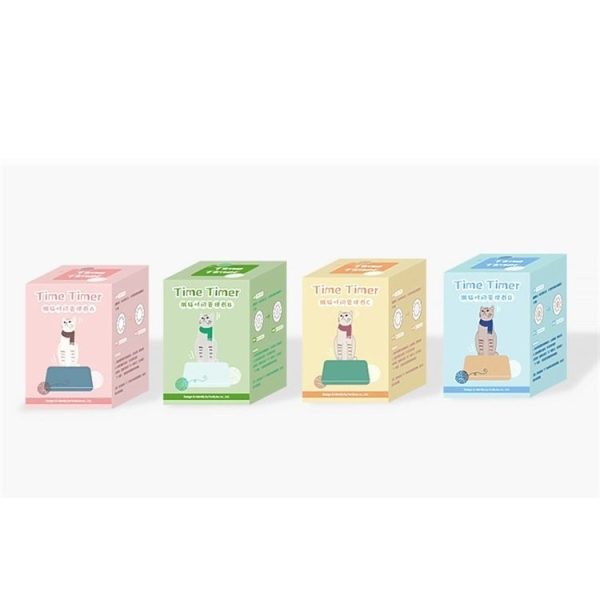 Cartoon Cat Shape Countdown Timer Student Learning Time Manager Kitchen Timer Mechanical Reminder (Grass Green) - Image 9