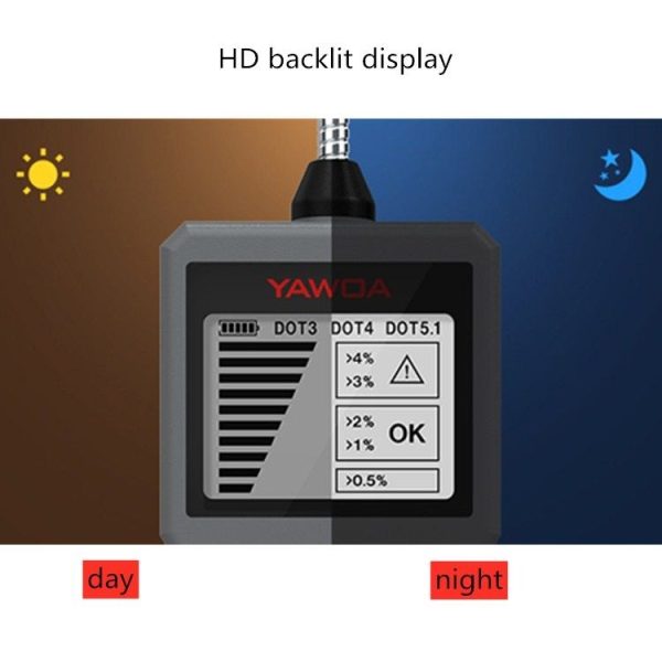 YAWOA BF200 Intelligent Brake Fluid Detector Brake Fluid Detection Pen Brake Fluid Moisture Detector - Image 5