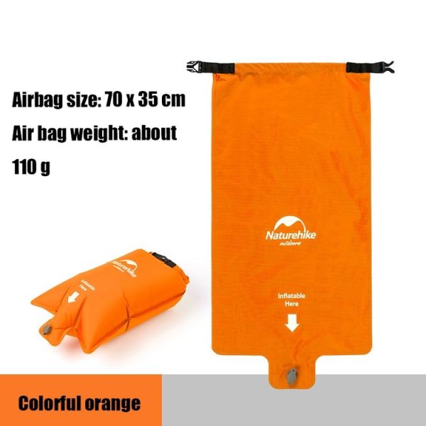 Naturehike Outdoor Ultralight Sleeping Pad Inflatable Bag (Colorful Orange) - Image 4