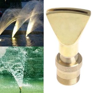 Water View Rockery Fountain All Copper Stainless Steel Adjustable Universal Fan-shaped Flat Nozzle, Size: 1Cun (Brass)