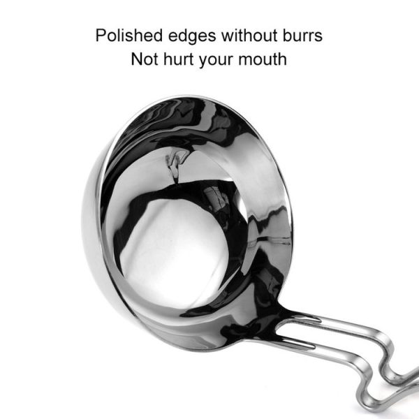 Stainless Steel Hot Pot Hanging Wall Spoon Creative Fishing Spoon Porridge Spoon, Style: Colander - Image 4