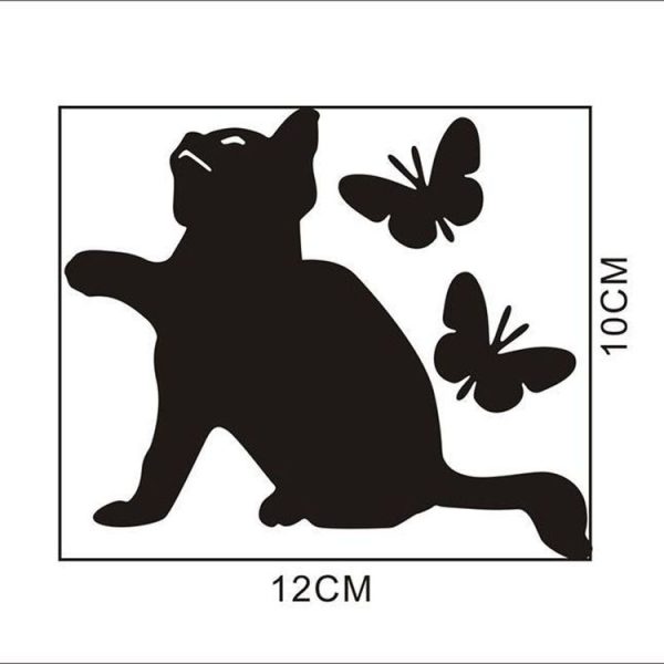Cats And Butterflies Switch Stickers Embossed Childrens Room Wall Decals - Image 3