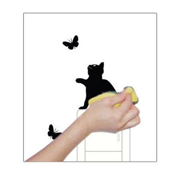 Cats And Butterflies Switch Stickers Embossed Childrens Room Wall Decals - Image 4