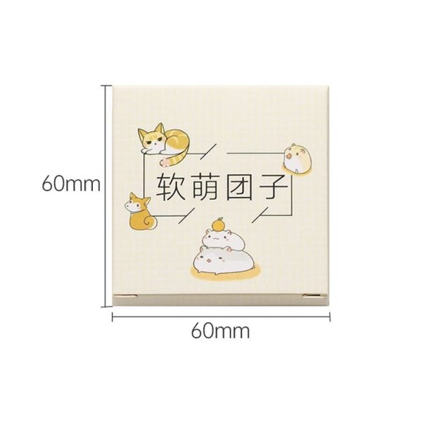 2 PCS Time Wheel Account Material Decoration Sticker Boxed DIY Color Cute Print Hand Account Diary Small Fresh Memo Pad (A Flower Blossoming) - Image 2