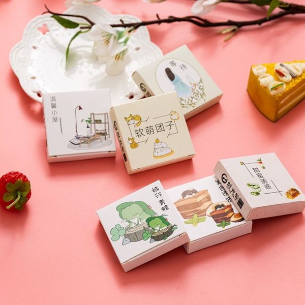2 PCS Time Wheel Account Material Decoration Sticker Boxed DIY Color Cute Print Hand Account Diary Small Fresh Memo Pad (A Flower Blossoming) - Image 8