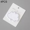 4 PCS Creative Simple Dialog Box Series Post-it Notes Small Account Fresh Messages N Times Posts ( Cloud)