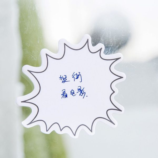 4 PCS Creative Simple Dialog Box Series Post-it Notes Small Account Fresh Messages N Times Posts ( Cloud) - Image 4