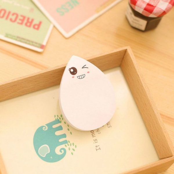 5 PCS Water Drop Sticky Posts Message Sticker Cute Smiley Face N Times Post (Wink) - Image 2