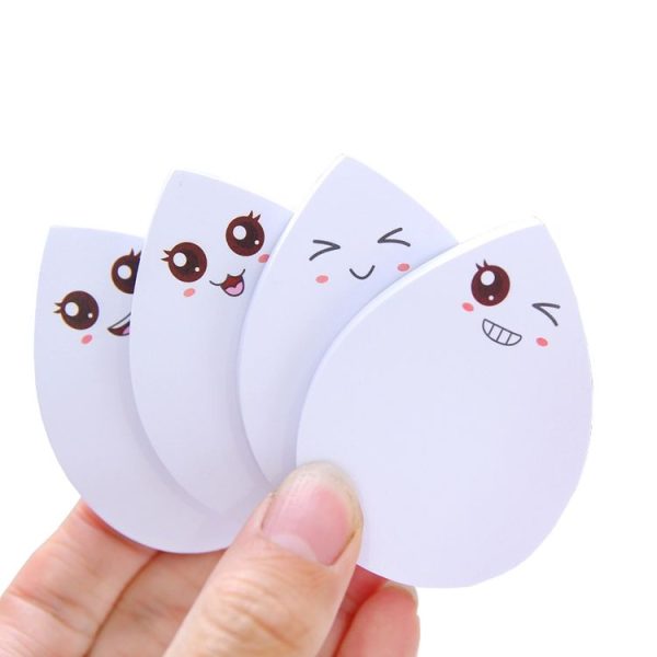 5 PCS Water Drop Sticky Posts Message Sticker Cute Smiley Face N Times Post (Wink) - Image 3