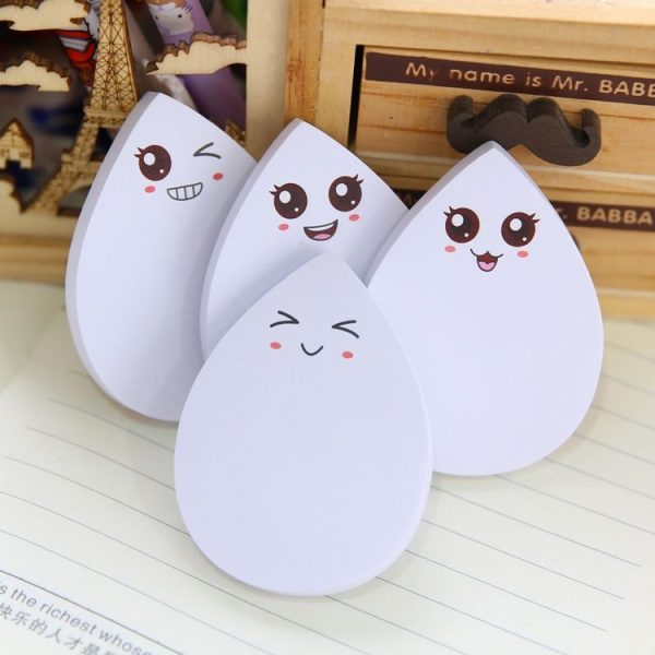 5 PCS Water Drop Sticky Posts Message Sticker Cute Smiley Face N Times Post (Wink) - Image 4