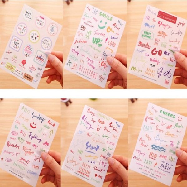 2 Sets Children Cartoon Stickers Featured Font Album Diary Stickers - Image 2