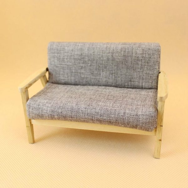 22112 Doll House Manual Simulation Mini Furniture Sofa Children's Educational Toys Double Sofa - Image 2
