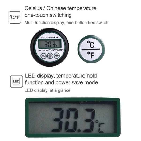 Portable Digital Probe Meat Kitchen Food Cooking BBQ and Liquid Thermometer - Image 4