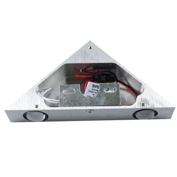 3W Aluminum Triangle Wall Lamp Home Lighting Indoor Outdoor Decoration Light, AC 85-265V (Purple Light) - Image 10