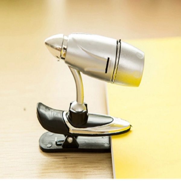 2 PCS Super Bright Mini Plastic Bullet Clip Reading Desk Lamps - Image 3