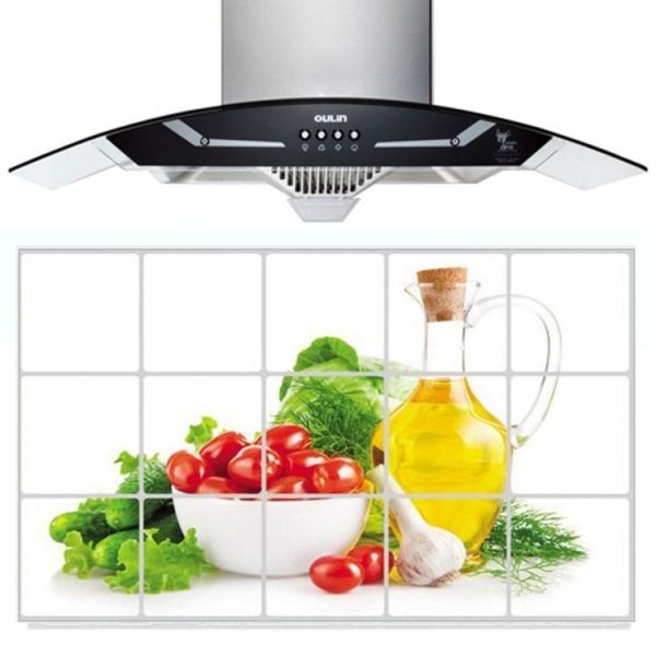 2PCS Vegetable Kitchen Stickers Oil-proof Stickers Antifouling Stickers Home Wall Stickers - Image 2
