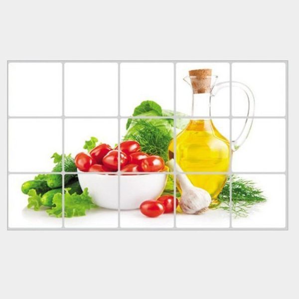 2PCS Vegetable Kitchen Stickers Oil-proof Stickers Antifouling Stickers Home Wall Stickers - Image 5
