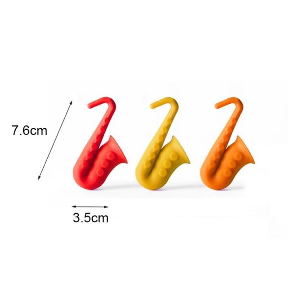 Horn Saxophone Silicone Pot Cover Raises Anti-overflow Device, Random Color Delivery - Image 2